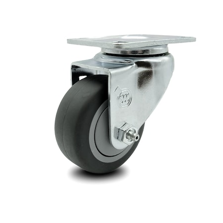 3.5 Inch Thermoplastic Rubber Wheel Swivel Top Plate Caster